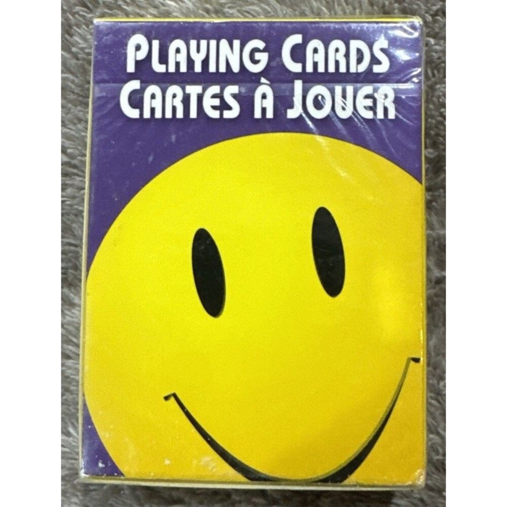 Yellow Smile Face Happy USA Hoyle Playing Cards
